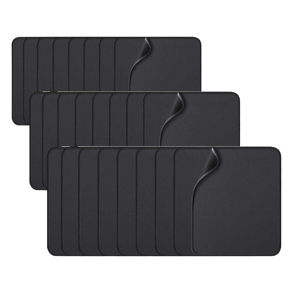 Zhithink 11 Pack Mouse Pad, 10.2''x8.2'' Computer Mousepad Bulk, Black