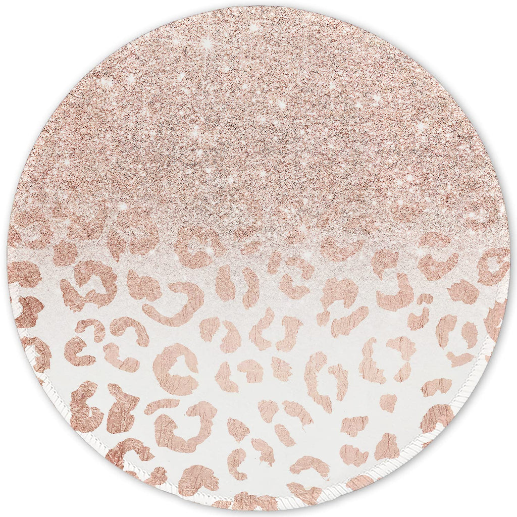 ITNRSIIET Marble Round Mouse Pad Pink Marble Customized Premium-Textured Washable Desktop Protection Mouse Mat with Non-Slip Rubber Base 7.87×7.87×0.12 inches, Pink Marble