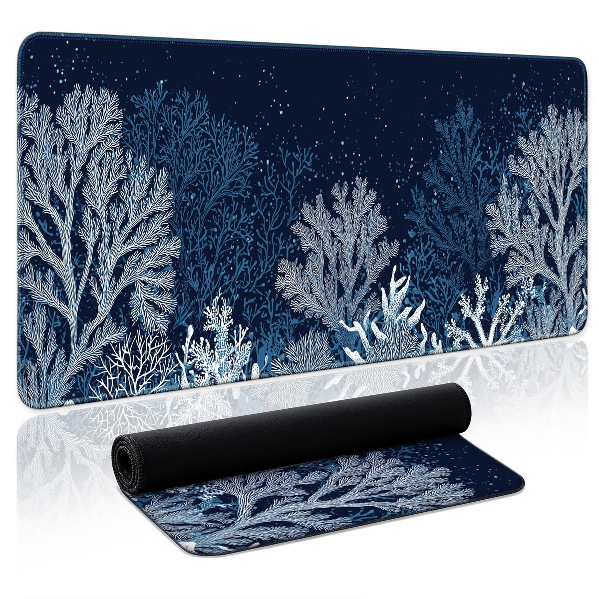 Aesthetic Desk Mat, Cute Enchanted Garden Desk Pad Protector for Work & Decor, 31.5" x 11.8", Pretty Non-Slip Extended Mouse Pad for Office or Home