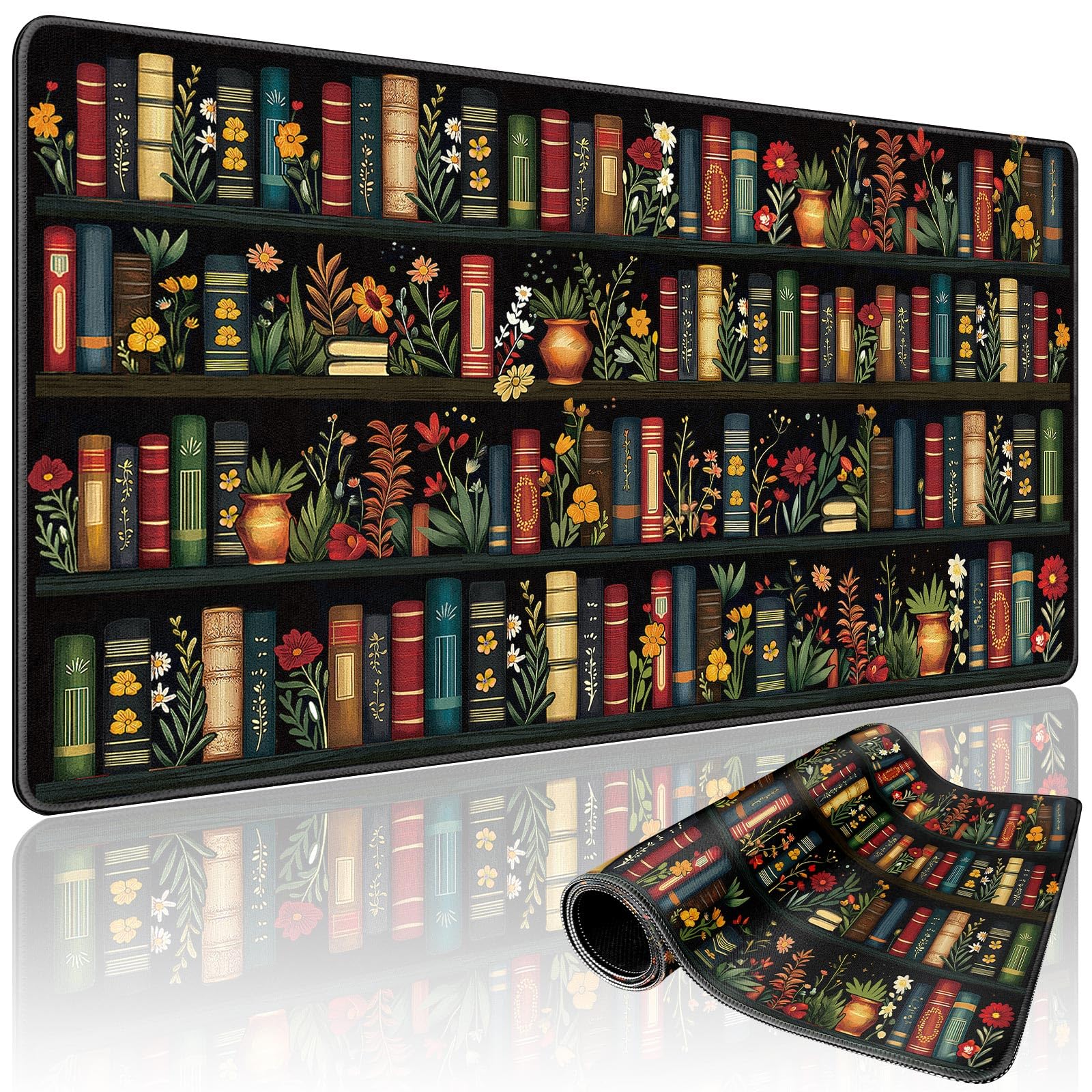 Mystical Gothic Library Large Gaming Mouse Pad Desk Mat 31.5x15.7
