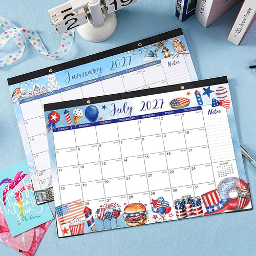 2027 Desk Calendar, 12 Months Large Calendar from Jan 2027 to Dec 2027