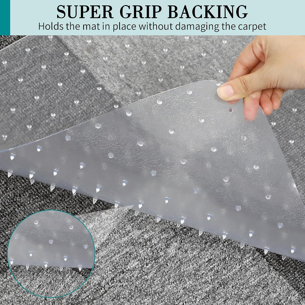 BesWin Office Chair Mat for Carpet, 30" x 48", Clear