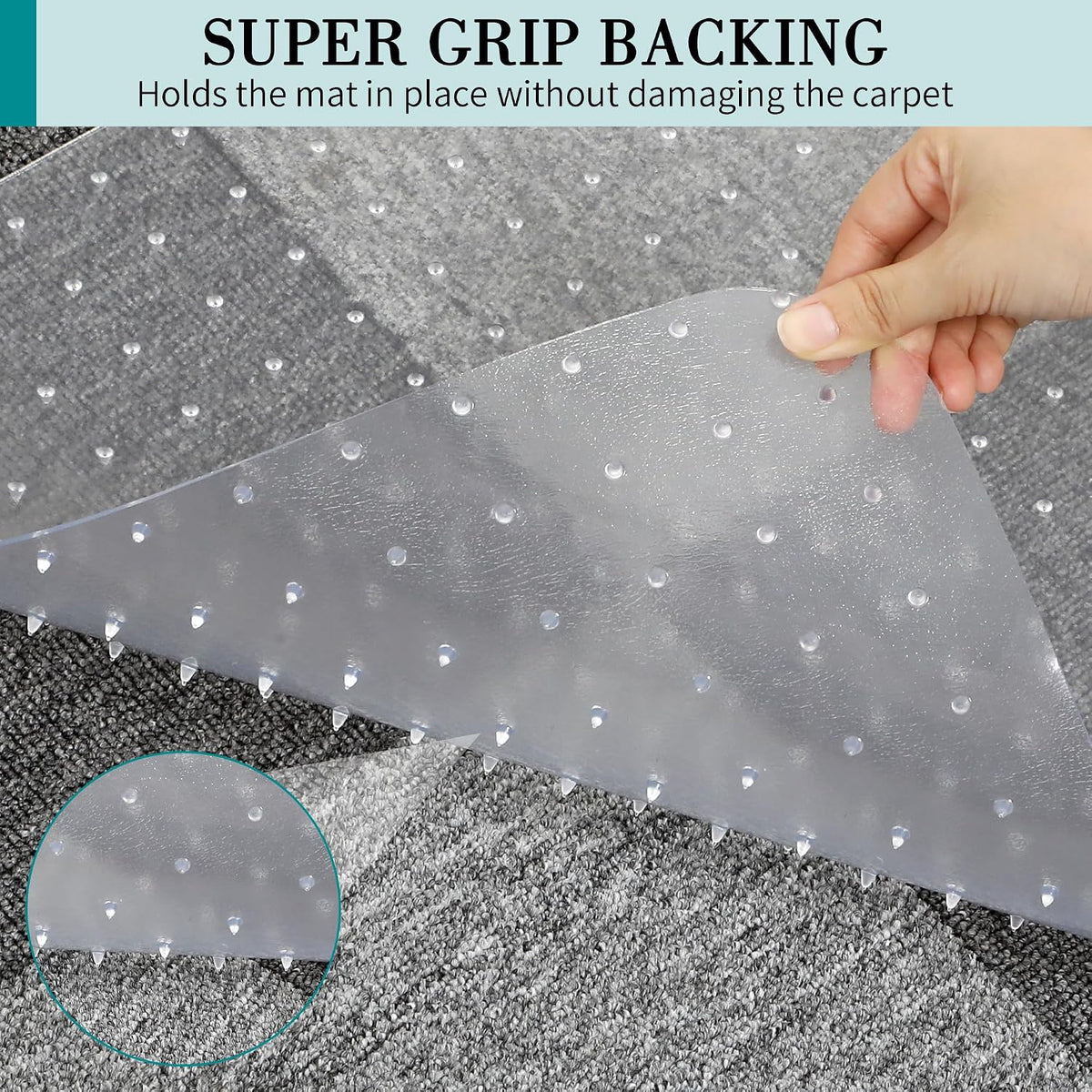 BesWin Office Chair Mat for Carpet, 30" x 48", Clear