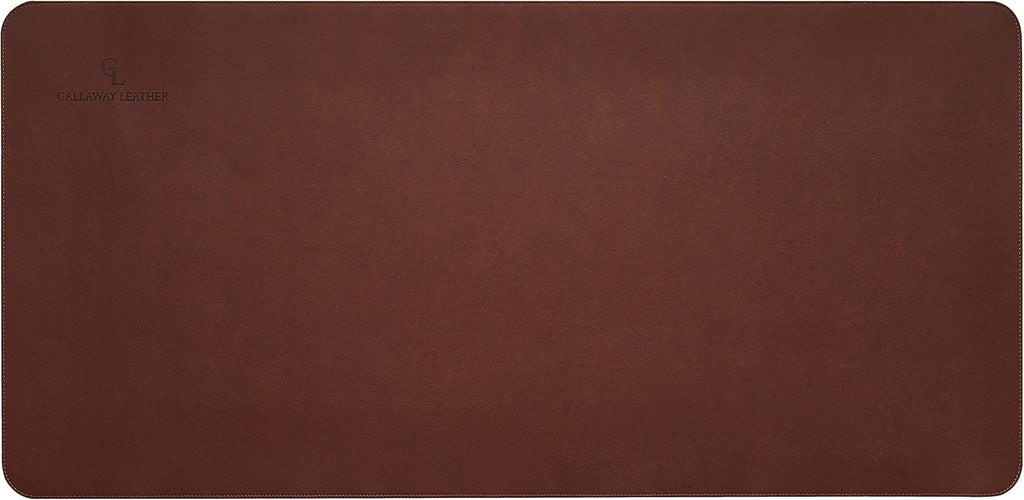 Gallaway Leather Desk Mat, Office Writing Desk Pad, Large 36" x 17" Dark Brown, for Top of Desks, Gift Ready Elegant Computer Desk Cover Protector PU Leather