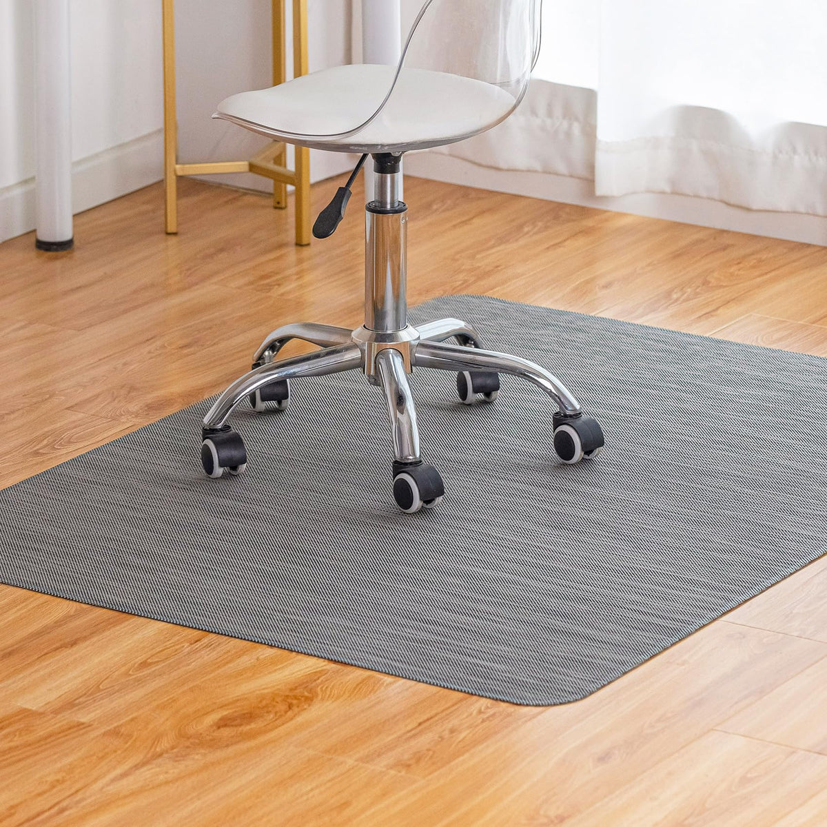 Baroyal Office Chair Mat for Hardwood Floor Under Desk Computer Rolling Chair Mat for Wood/Tile Floor Non-Slip Heavy Duty Desk Rug PVC Plastic Hard Floor Protector 36" x 48" (Espresso)