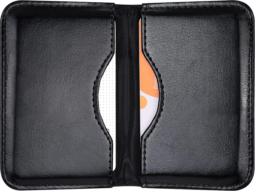 Wisdompro Business Card Holder, 2-Sided Folio Name Card Case