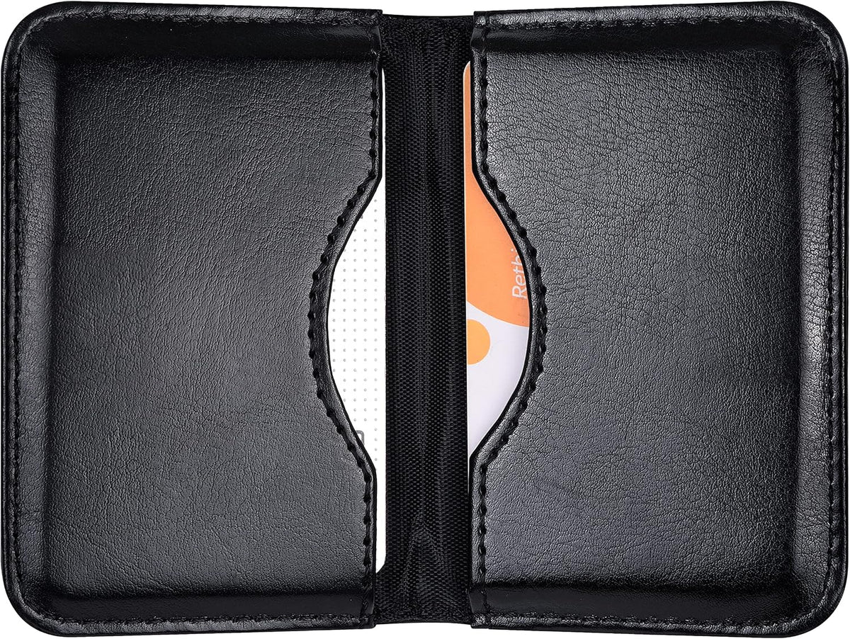 Wisdompro Business Card Holder, 2-Sided Folio Name Card Case