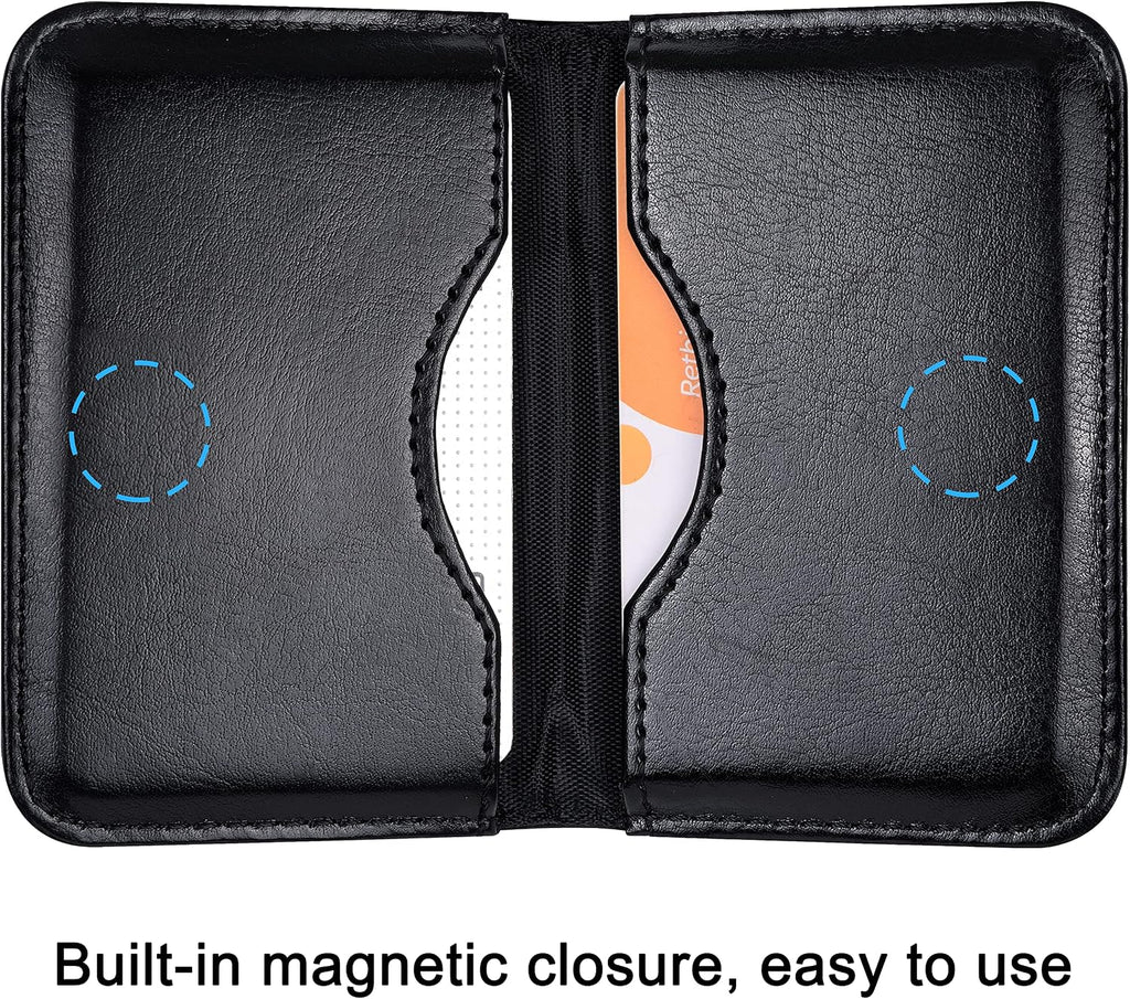 Wisdompro Business Card Holder, 2-Sided Folio Name Card Case