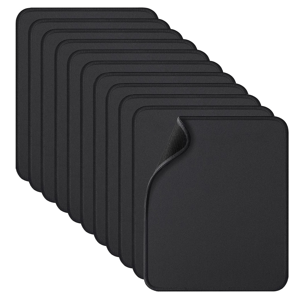 Zhithink 11 Pack Mouse Pad, 10.2''x8.2'' Computer Mousepad Bulk, Black