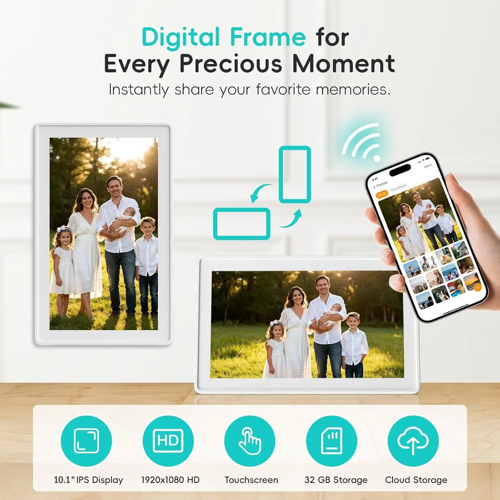 EKoio 10.1" Digital Calendar Frame – Interactive Touchscreen Eletronic Calendars, Smart Family Planner for Schedule, Photo Display, Meals, Chore Chart & Tasks, Wall & Desk Mountable
