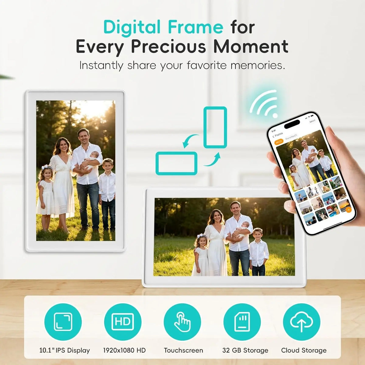 EKoio 10.1" Digital Calendar Frame – Interactive Touchscreen Eletronic Calendars, Smart Family Planner for Schedule, Photo Display, Meals, Chore Chart & Tasks, Wall & Desk Mountable