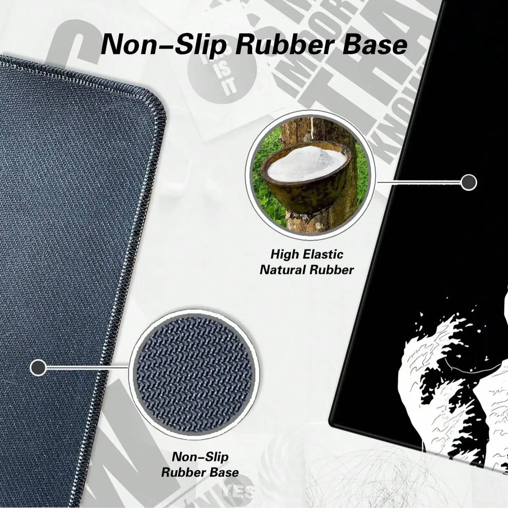 Wave Pattern Mouse Pad, Large Gaming Mouse Pad with Anti-Slip Rubber Base, Desk Mousepad for Gaming and Office Use, Computer Mouse Pad