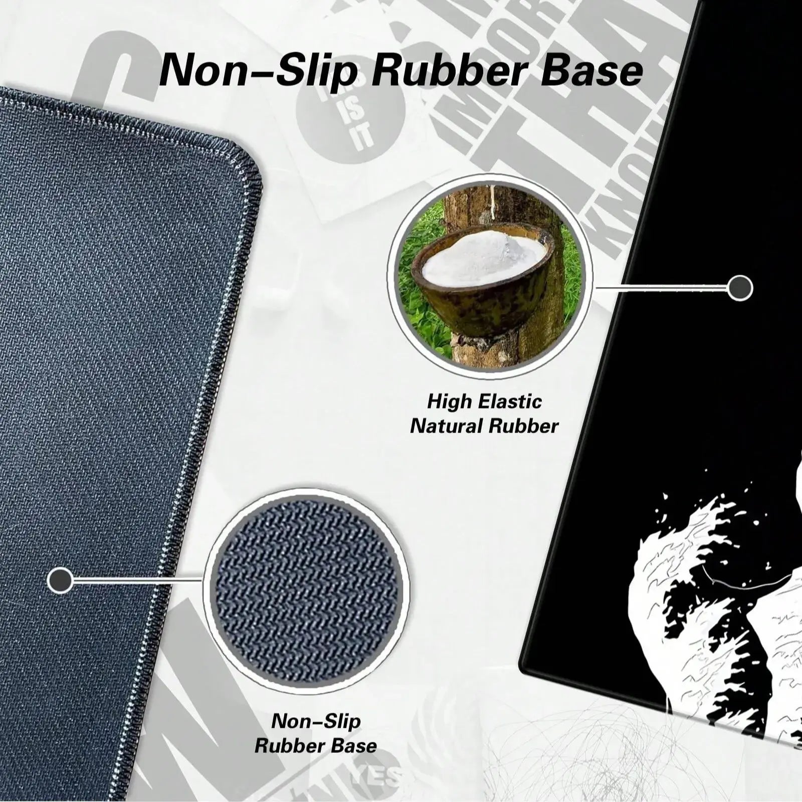 Wave Pattern Mouse Pad, Large Gaming Mouse Pad with Anti-Slip Rubber Base, Desk Mousepad for Gaming and Office Use, Computer Mouse Pad